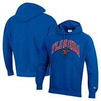 Men's Champion Royal Florida Gators Vault Late Night Reverse Weave Pullover Hoodie