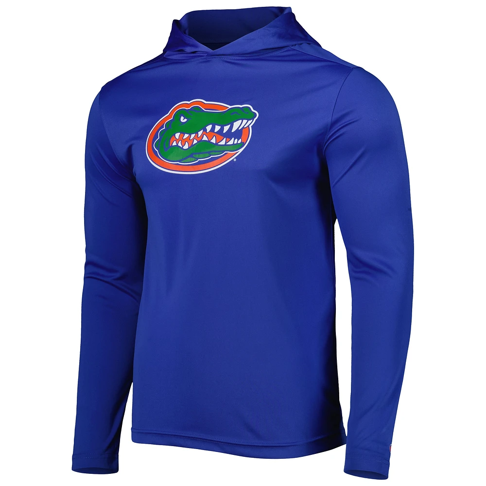 Champion Royal Logo Florida Gators T-shirt à capuche manches longues pour hommes