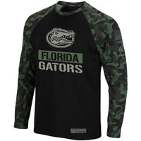 Men's Colosseum Black/Camo Florida Gators OHT Military Appreciation Big & Tall Raglan Long Sleeve T-Shirt