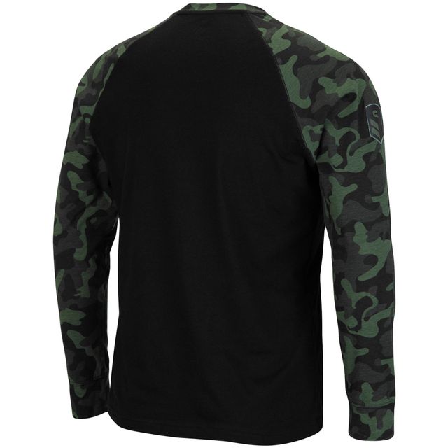 Colosseum Black/Camo Florida Gators OHT Military Appréciation Big & Tall T-shirt à manches longues raglan pour hommes