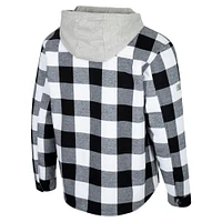 Men's Colosseum Black/White Florida Gators Buffalo Plaid Full-Zip Jacket