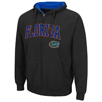 Sweat à capuche zippé entièrement Colosseum Florida Gators Arch & Logo pour homme, noir