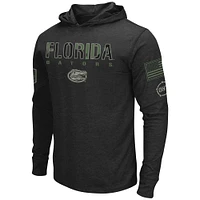 Men's Colosseum Black Florida Gators Big & Tall OHT Military Appreciation Tango Long Sleeve Hoodie T-Shirt