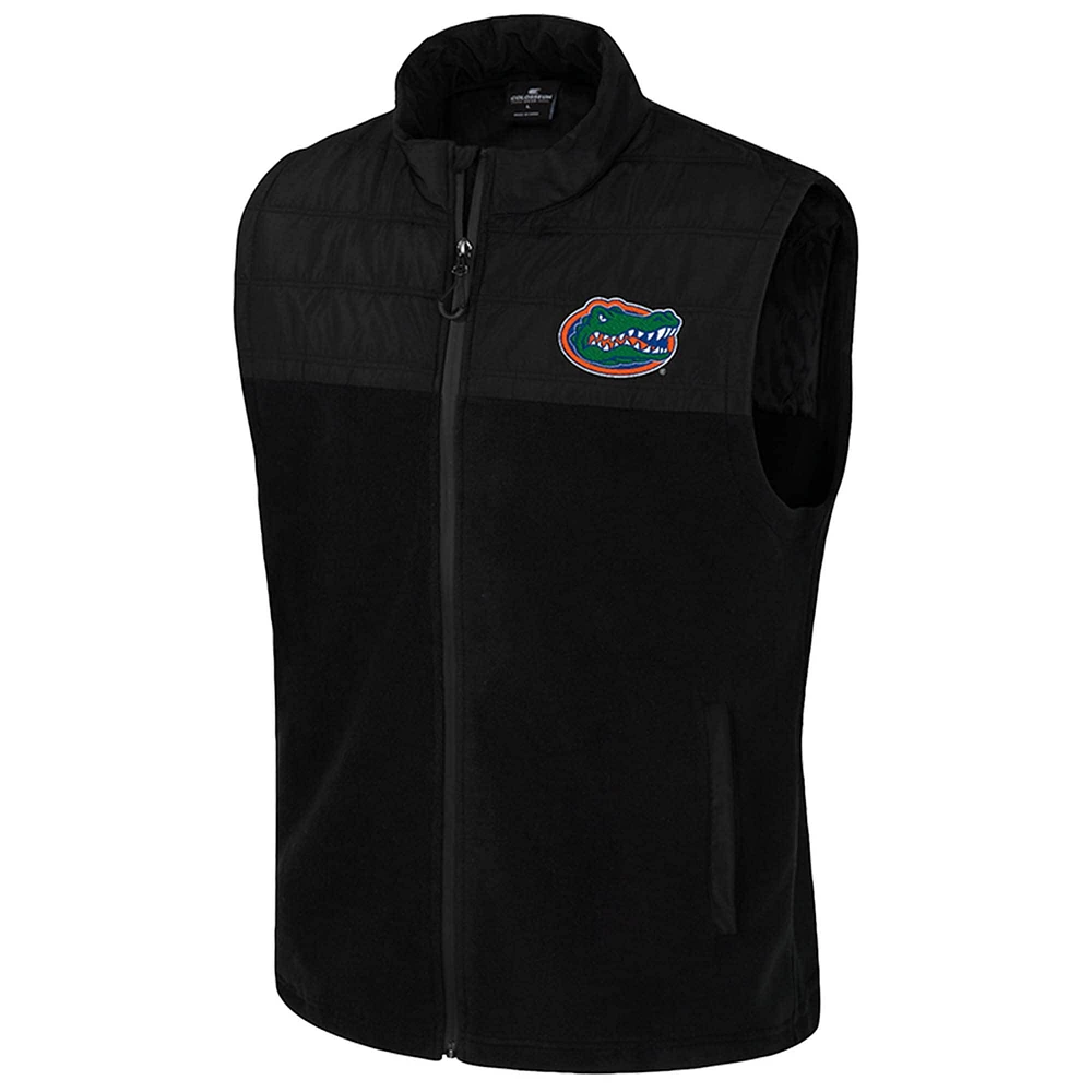 Men's Colosseum  Black Florida Gators Block The Sun Full-Zip Vest