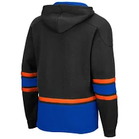 Men's Colosseum Black Florida Gators Lace Up 3.0 Pullover Hoodie