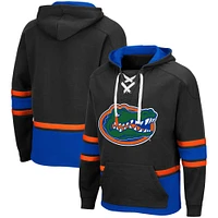 Men's Colosseum Black Florida Gators Lace Up 3.0 Pullover Hoodie