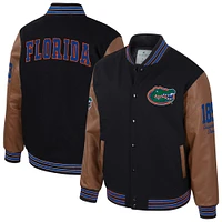 Veste universitaire noire à boutons-pression Letterman des Florida Gators pour homme Colosseum