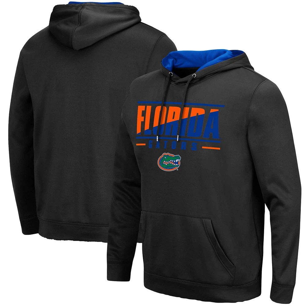 Sweat à capuche Colosseum Black Florida Gators Slash Stack 2.0 pour hommes