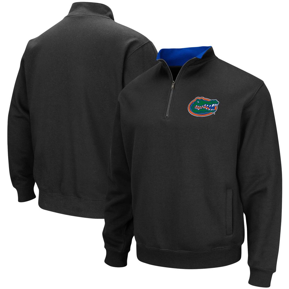 Men's Colosseum Black Florida Gators Tortugas Logo Quarter-Zip Pullover Jacket