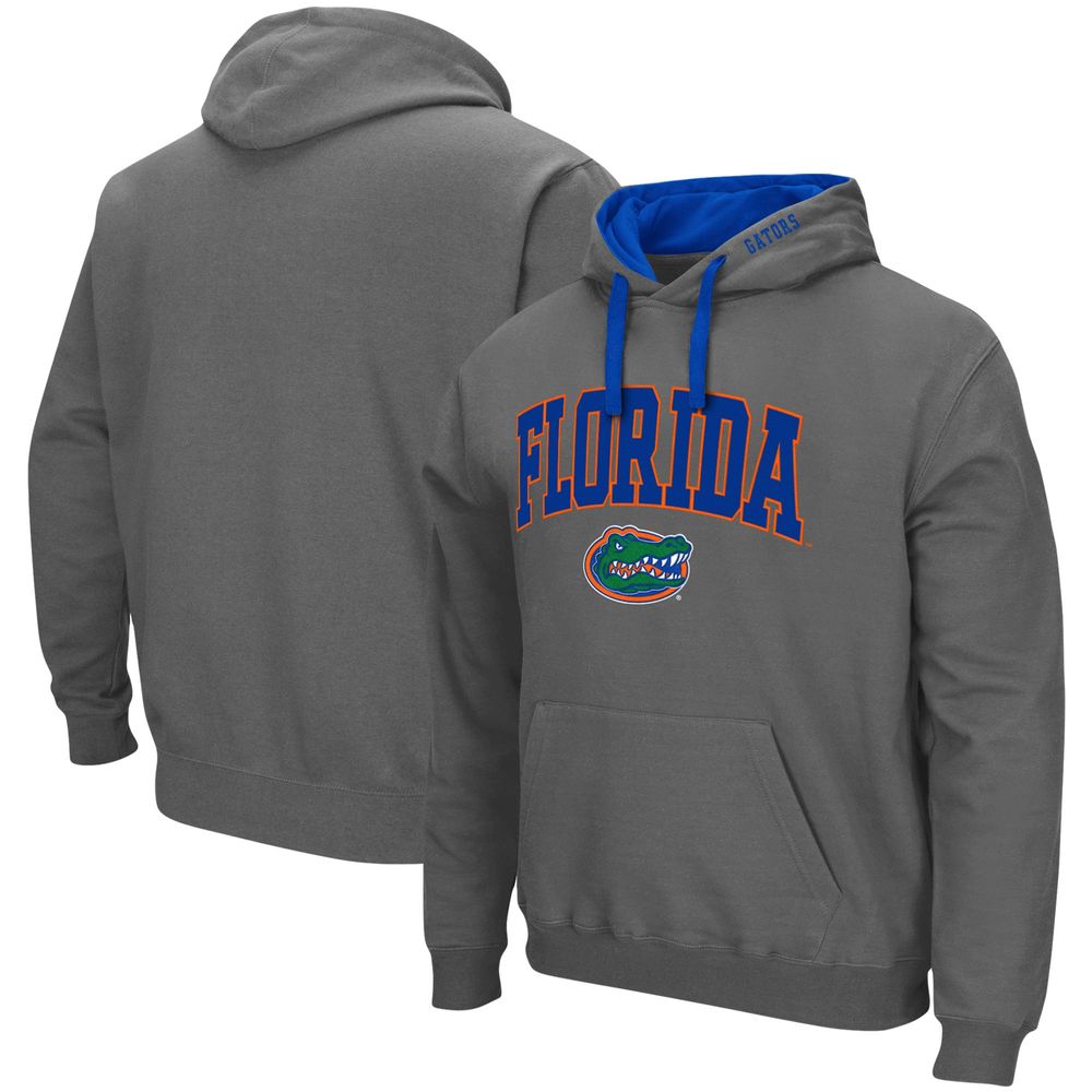 Men's Colosseum Charcoal Florida Gators Big & Tall Arch Logo 2.0 Pullover Hoodie