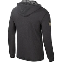 Sweat à capuche Henley pour hommes Colosseum Charcoal Florida Gators OHT Military Appreciation