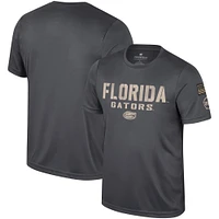 T-shirt d'appréciation militaire Colosseum Charcoal Florida Gators OHT pour hommes