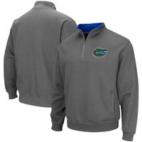 Men's Colosseum Charcoal Florida Gators Tortugas Logo Quarter-Zip Pullover Jacket