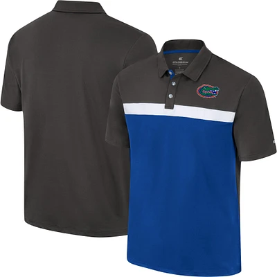 Men's Colosseum Charcoal Florida Gators Two Yutes Polo