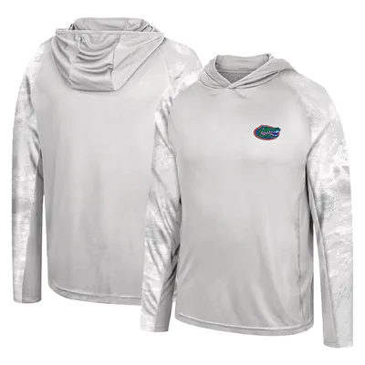 Florida Gators Colosseum Gulf Stream Raglan Long Sleeve Hooded T-Shirt - Gray/Realtree Camo