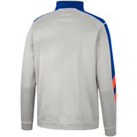 Men's Colosseum Gray/Royal Florida Gators Bushwood Fleece Quarter-Zip Jacket