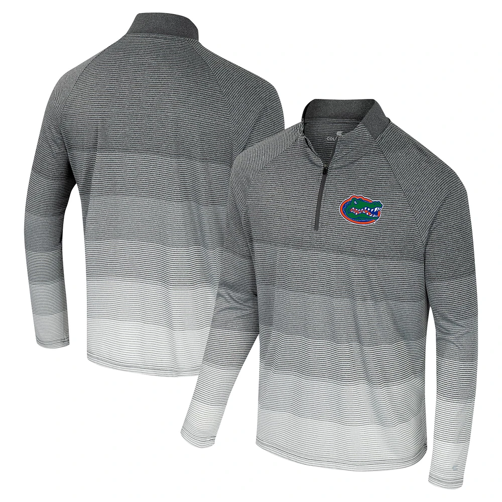 Coupe-vent à glissière quart de tour en maille rayée IA pour hommes Colosseum Gray Florida Gators