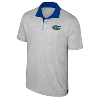 Men's Colosseum Gray Florida Gators Big & Tall Tuck Striped Polo