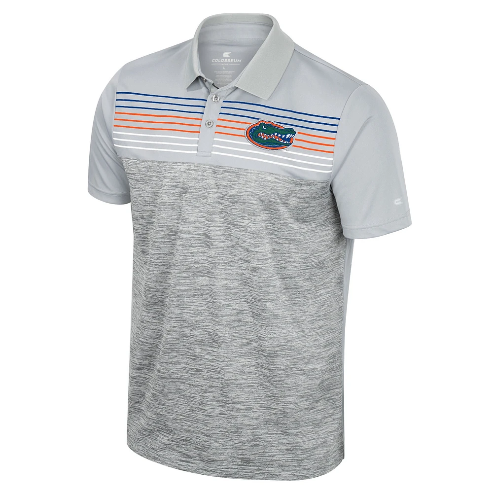 Polo cybernétique Colosseum Florida Gators gris pour homme