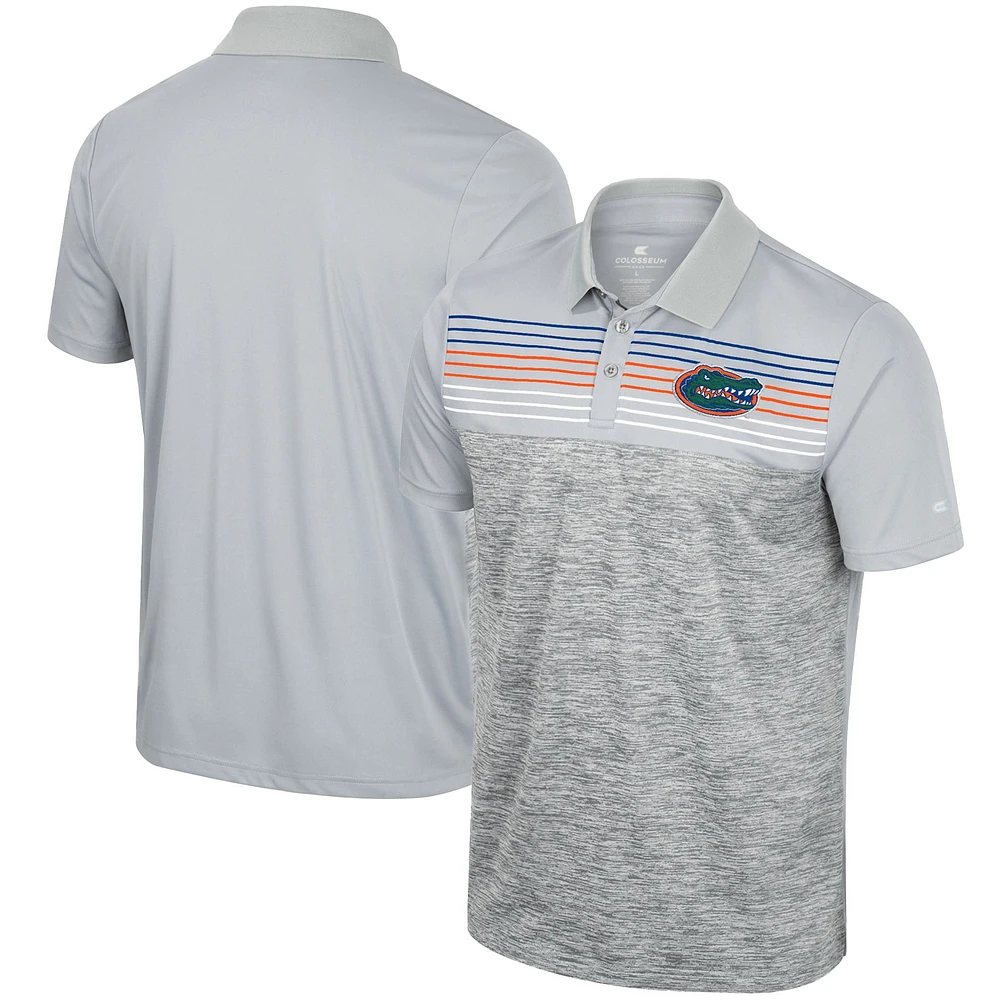 Polo cybernétique Colosseum Florida Gators gris pour homme