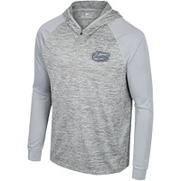 Haut à capuche Cybernetic Raglan quart de zip des Florida Gators Colosseum gris pour hommes