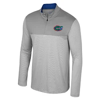 Men's Colosseum Gray Florida Gators Tuck Quarter-Zip Top