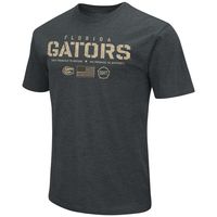 Men's Colosseum Heathered Black Florida Gators OHT Military Appreciation Flag 2.0 T-Shirt