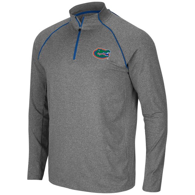 Veste à quart de zip Colosseum Heathered Charcoal Florida Gators Robert Raglan pour hommes