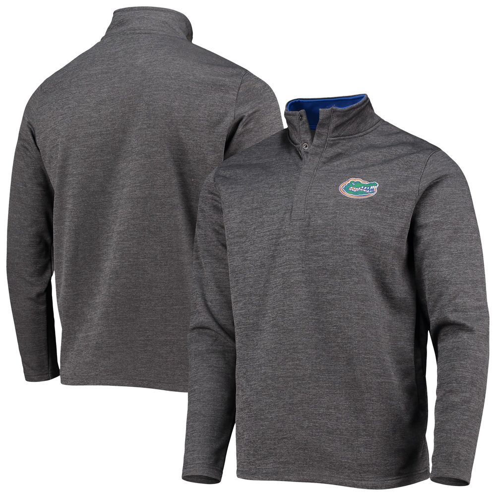 Men's Colosseum Heathered Charcoal Florida Gators Roman Pullover Jacket