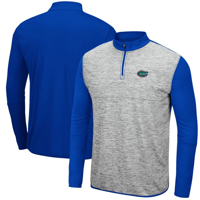 Veste Colosseum Heathered Grey/Royal Florida Gators Prospect Quarter-Zip pour homme