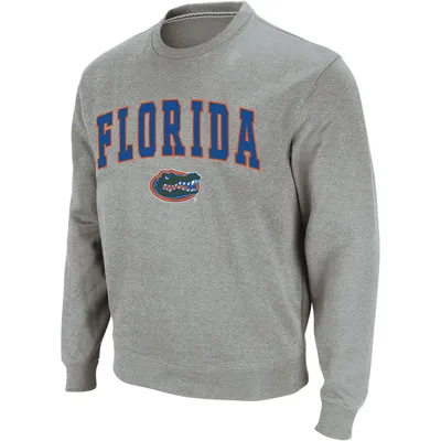 Colosseum gris chiné Florida Gators Arch & Logo Crew Neck Sweat-shirt pour homme