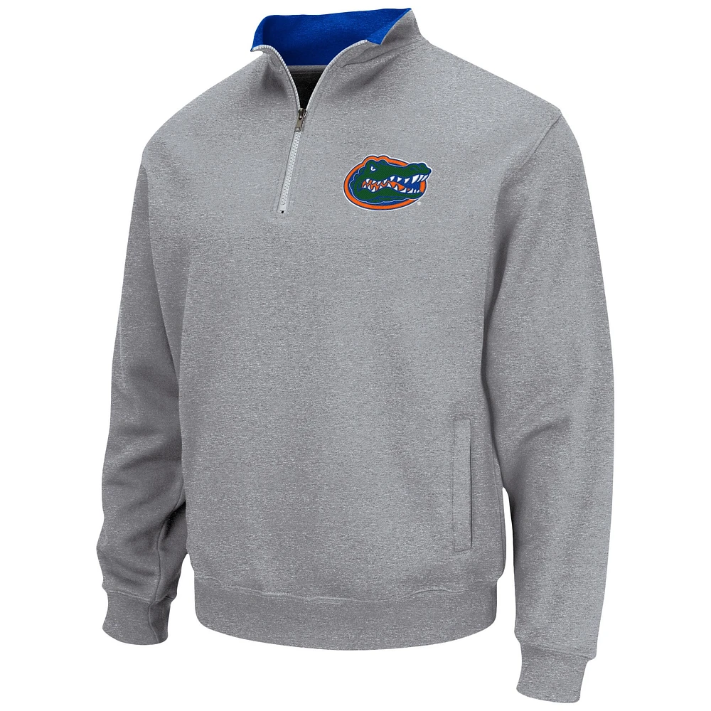 Colosseum Heathered Grey Florida Gators Tortugas Team Logo Quarter-Zip Jacket