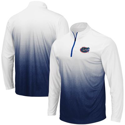 Men's Colosseum Navy Florida Gators Magic Team Logo Quarter-Zip Jacket