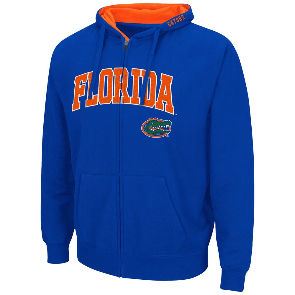 Men's Colosseum Royal Florida Gators Arch & Logo 3.0 Full-Zip Hoodie