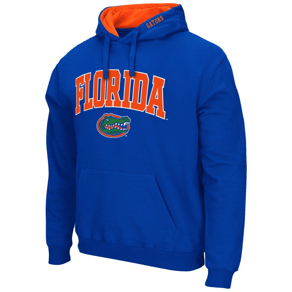 Men's Colosseum Royal Florida Gators Arch & Logo 3.0 Pullover Hoodie