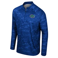 Veste à quart de zip Colosseum Royal Florida Gators Carson Raglan pour hommes