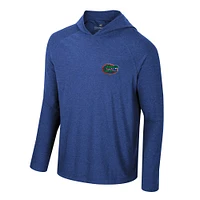 Colosseum Royal Florida Gators Cloud Jersey Raglan T-shirt à capuche manches longues pour hommes