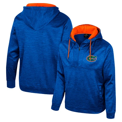 Sweat à capuche demi-zippé Cypher pour homme Colosseum Royal Florida Gators