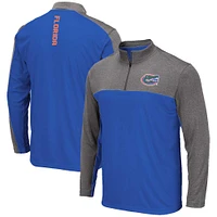 Men's Colosseum Royal Florida Gators Luge Windshirt Quarter-Zip Pullover Jacket