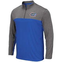 Men's Colosseum Royal Florida Gators Luge Windshirt Quarter-Zip Pullover Jacket