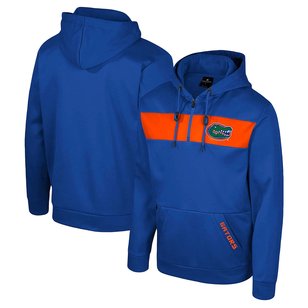 Men's Colosseum  Royal Florida Gators Quarter-Zip Hoodie