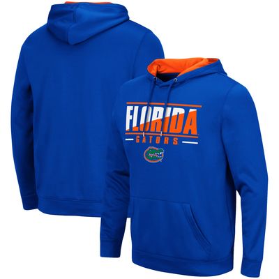 Men's Colosseum Royal Florida Gators Slash Stack 2.0 Pullover Hoodie