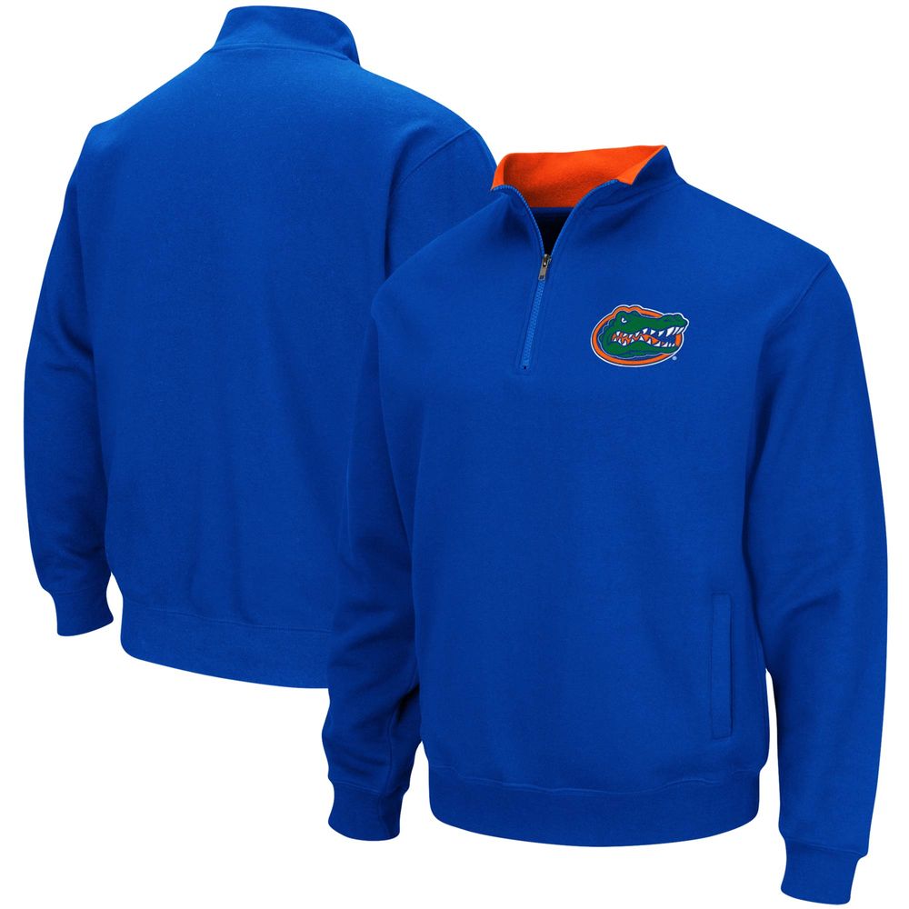 Men's Colosseum Royal Florida Gators Tortugas Logo Quarter-Zip Pullover Jacket