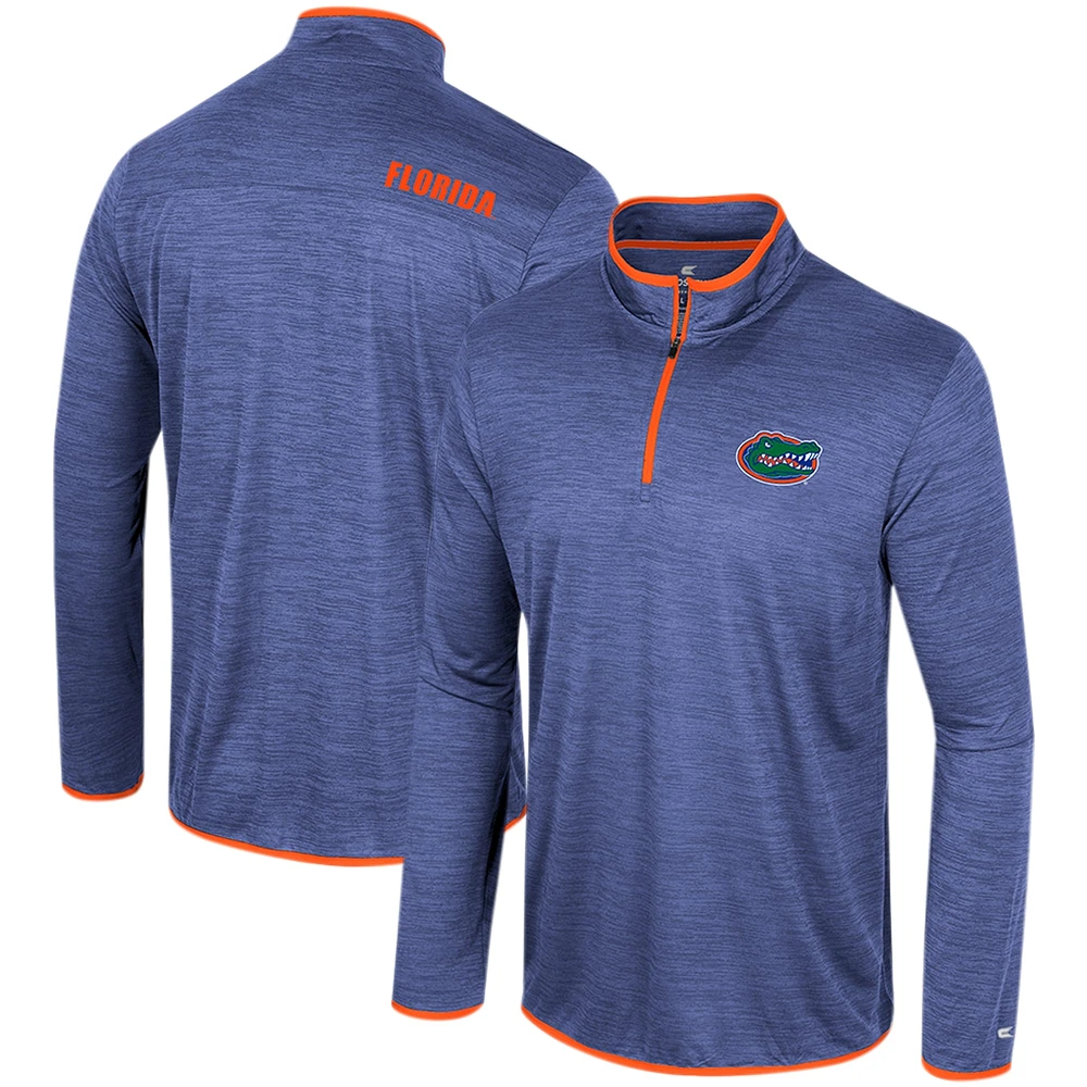 Men's Colosseum Royal Florida Gators Wright Quarter-Zip Windshirt