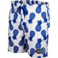 Men's Colosseum White/Royal Florida Gators Pineapple Swim Shorts