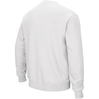 Men's Colosseum White Florida Gators Arch & Logo Crew Neck Sweatshirt