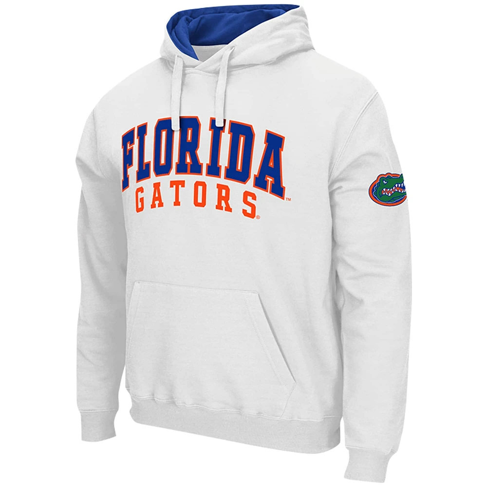 Men's Colosseum White Florida Gators Double Arch Pullover Hoodie