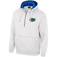 Men's Colosseum White Florida Gators Half-Zip Hoodie