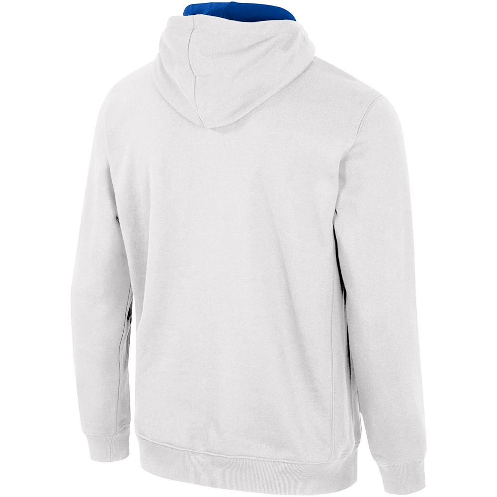 Men's Colosseum White Florida Gators Half-Zip Hoodie