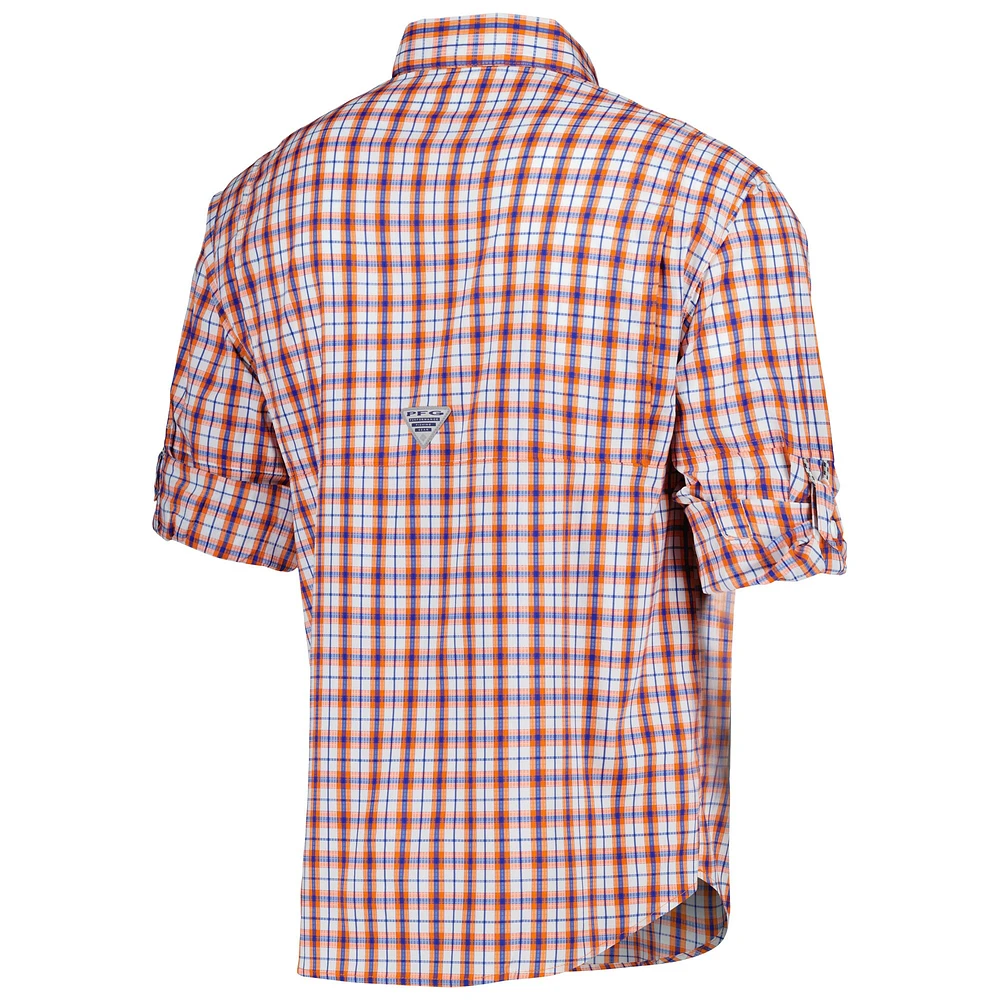Men's Columbia Orange Florida Gators Super Tamiami Omni-Wick Long Sleeve Button-Down Shirt